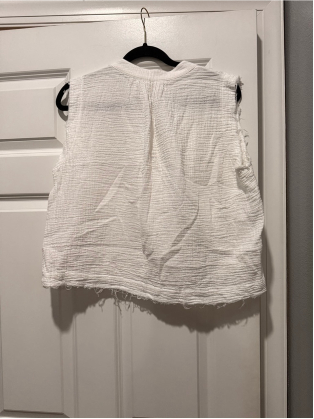 Women's Bishop + Young White Gauze Cargo Wide Leg Pants Set S - Picture 6 of 9